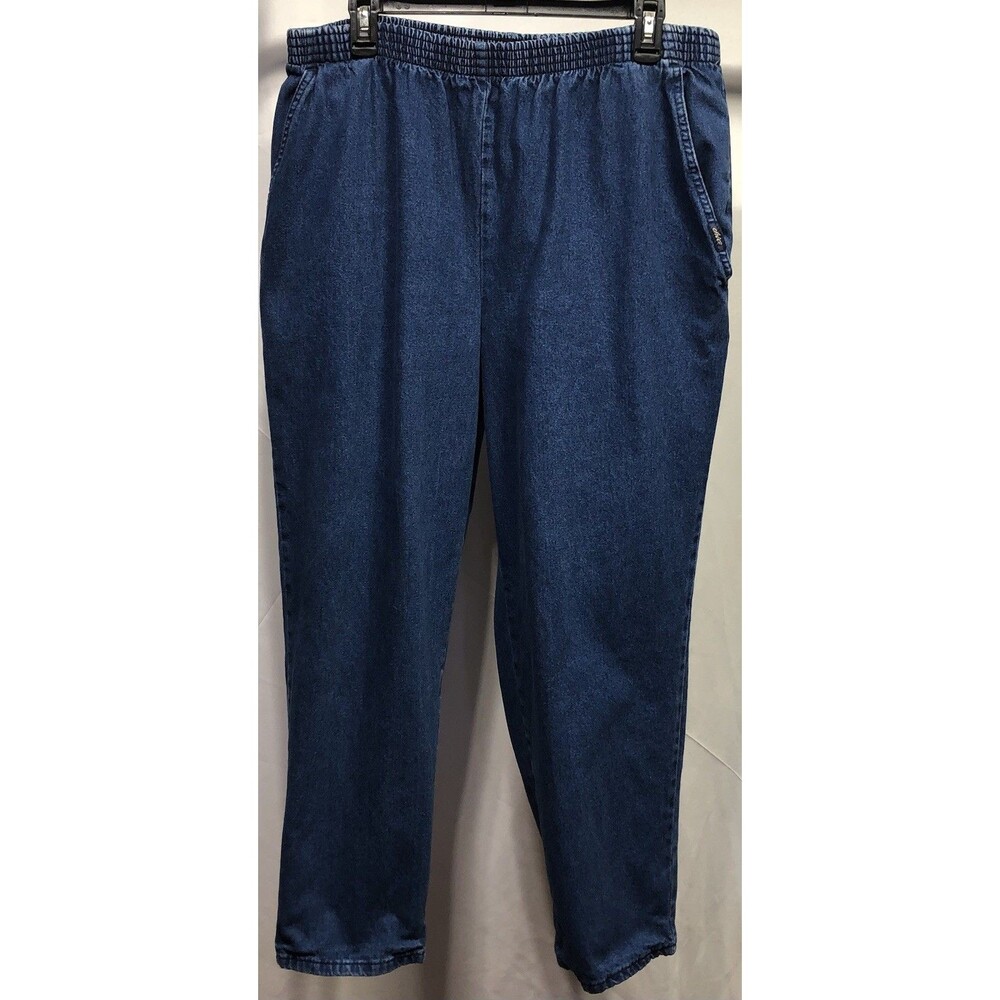 Vintage Chic blue jeans 18WP Denim 32"W Straight leg mom classic cottage